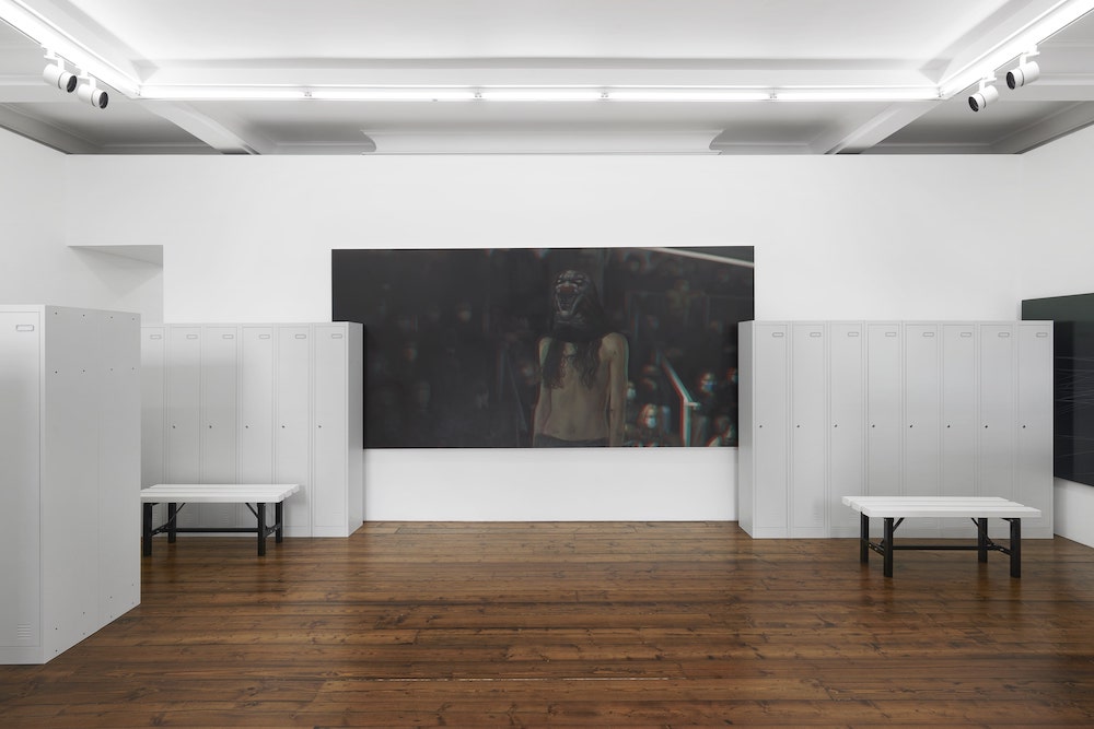 Installation view of Avatar II by Anne Imhof. September 23– December 23, 2022. Courtesy: Sprüth Magers, London. Photo: Ben Westoby
