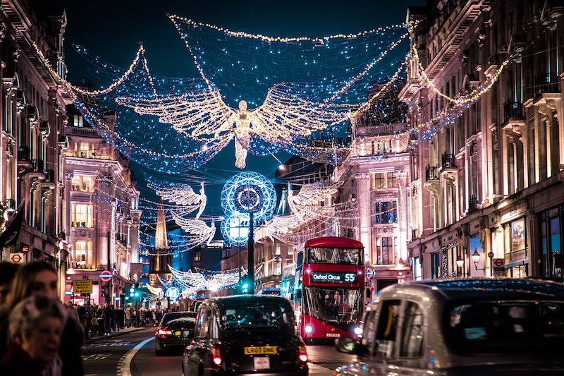 Oxford Street at Christmas. Courtesy: Jamie Davies/Unsplash