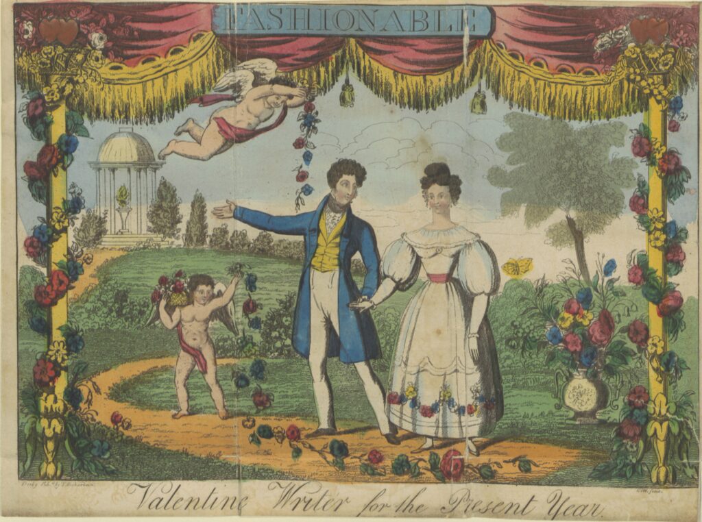 London’s history is one interwoven with romance. Image from Richardson's New Fashionable Lady's Valentine Writer, or Cupid's Festival of Love”, by Thomas Richardson, 1830. Courtesy: British Library/Flickr